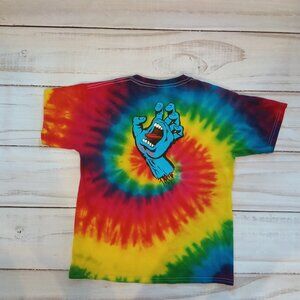 Santa Cruz Tee Screaming Hulk Hand Tie Dye Unisex T-shirt 100% Cotton Top 💙💕💚